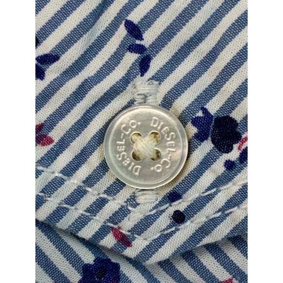 Diesel Co Men's Floral Short Sleeve Button-Up Shirt Size S 7227 Skater - Picture 10 of 10